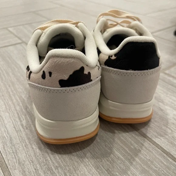 Adidas Women's Grand Court 3.0 White and Animal Print Sneakers - Picture 6 of 8